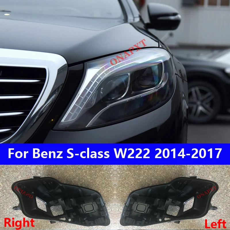 

Auto Car For Mercedes-Benz S-class W222 2014-2017 Front Headlight Cover Black Base Headlamp Back Housing Bottom Protection Shell