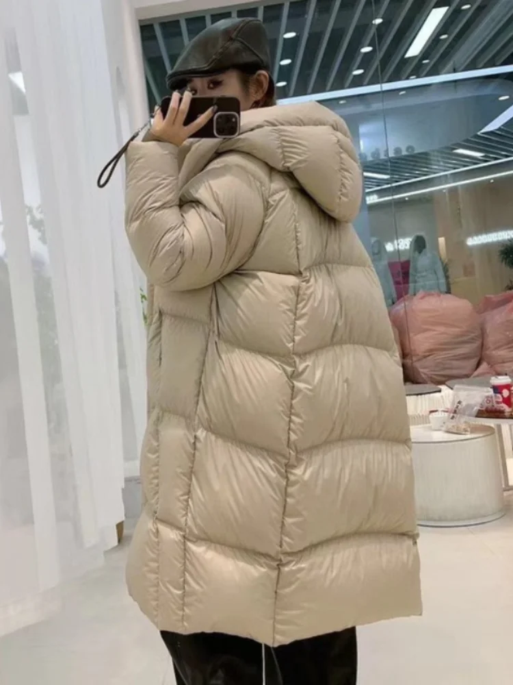 Winter Coat Female Women\'s Puffer Jacket Simple Casual Stylish Hooded Outerwears Thickened Loose Warm Snow Women\'s Down Jacket