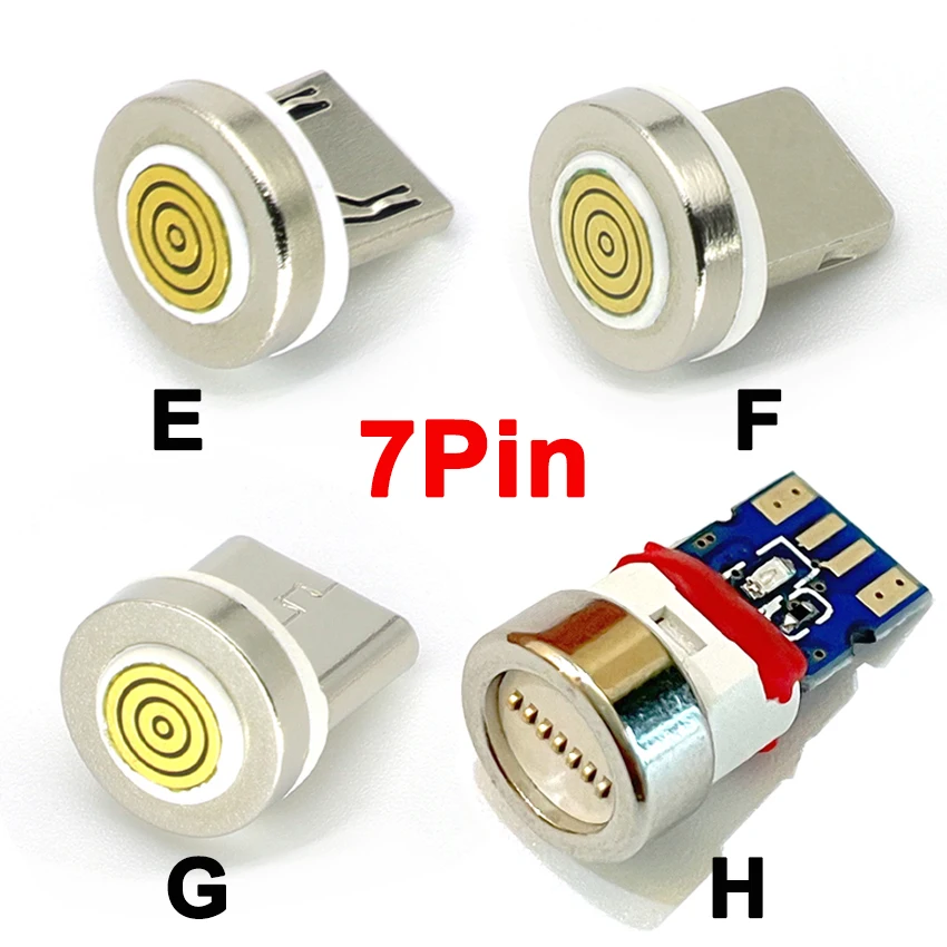 5/10PCS Magnetic Seat Cable Adapter Micro USB Type-C Dustproof Magnet Charger Connector