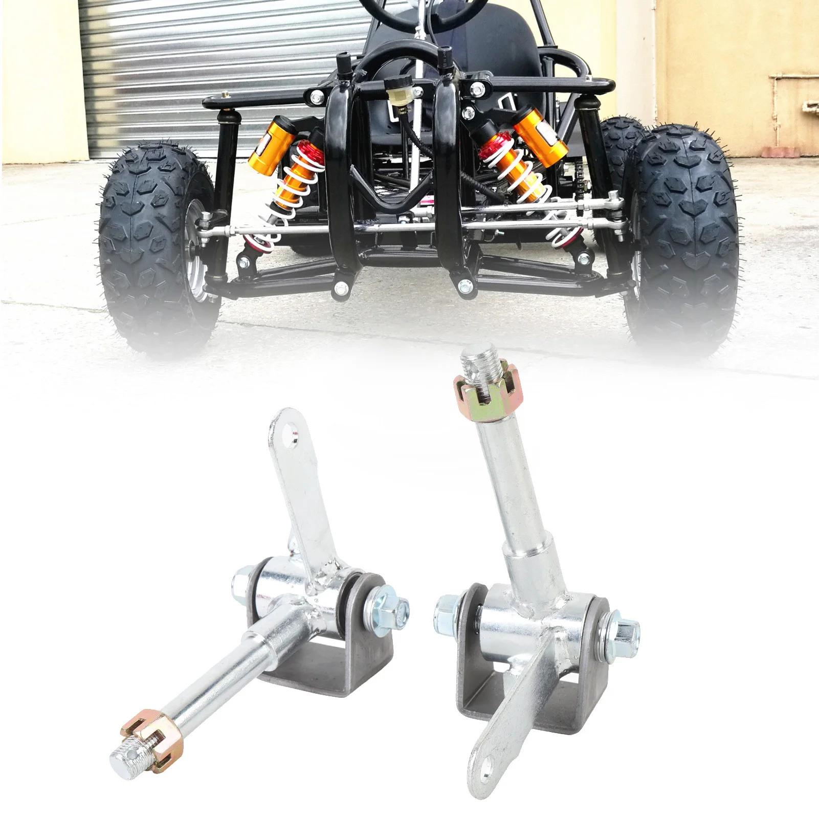 Steering Strut Knuckle Spindle High Hardness M14 Steel Alloy Easy To Install Front Steering Knuckle Wheel Hub Spindle for ATV