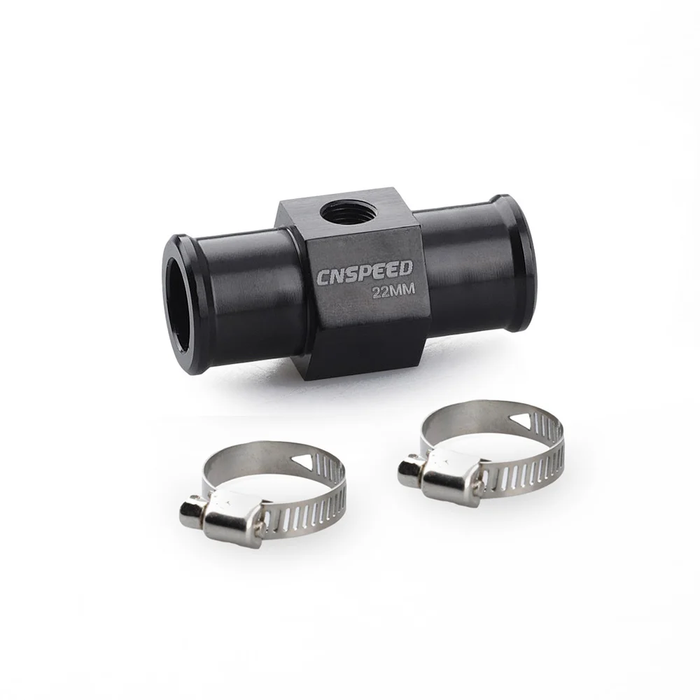 Sambungan Selang Pendingin Hitam Adaptor Selang Radiator 1/8Npt Temperatur 18mm 20mm 22mm 24mm Sensor Sambungan Pipa Temperatur Air