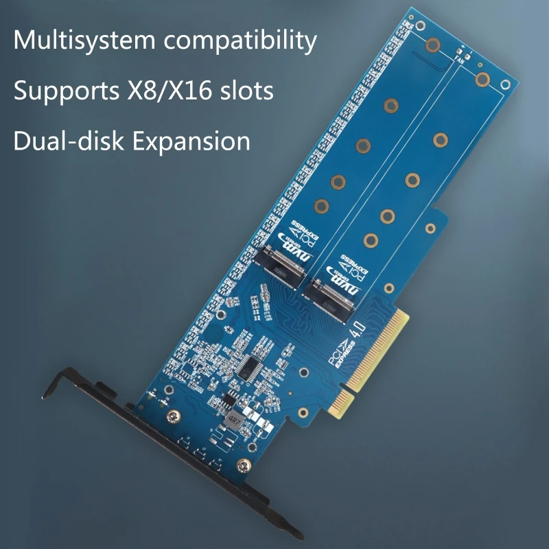 B0KA M.2 PCIE SSD Riser Card to PCI Express 3.0 X8 Adapter PCI Card Computer Hard Drive Computer Components Expansion Card