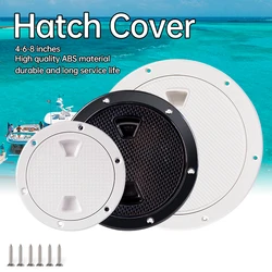 Boat-Ready White Round Non-Slip Inspection Hatches - Sizes 4