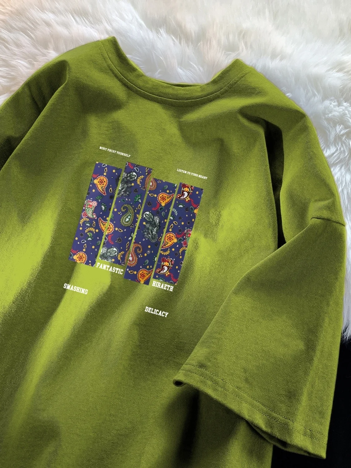 

Модная хлопковая футболка с коротким рукавом для пар, трендовая, свободного кроя, с принтом, повседневная, летняя, с круглым вырезом, толстовка