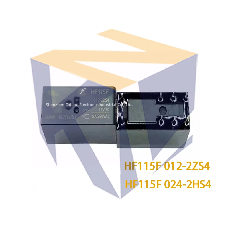 5pcs HF115F 012-2ZS4  HF115F 024-2HS4 12/24VDC 8A Automotive Relay