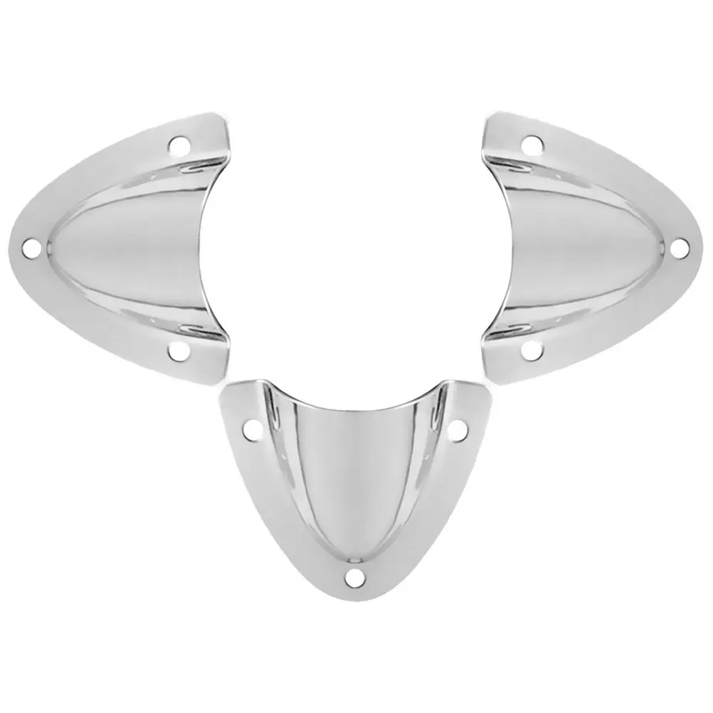 3Pcs Stainless Steel Marine Clamshell Vent Cover for Boats Easy Installation Boat Cabin Engine Ventilation Air Flow Drain Wire