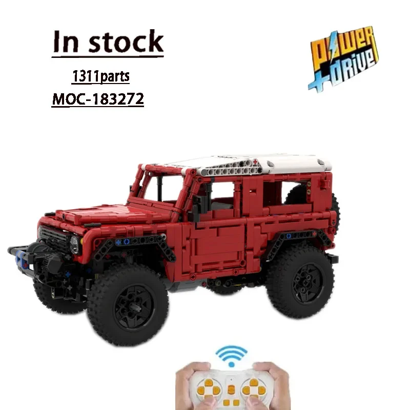 MOC-183272 Red Transport Truck Splicing Assembly Building Block Model • 1311 Parts • MOC Creative Building Blocks Kids Toy Gift