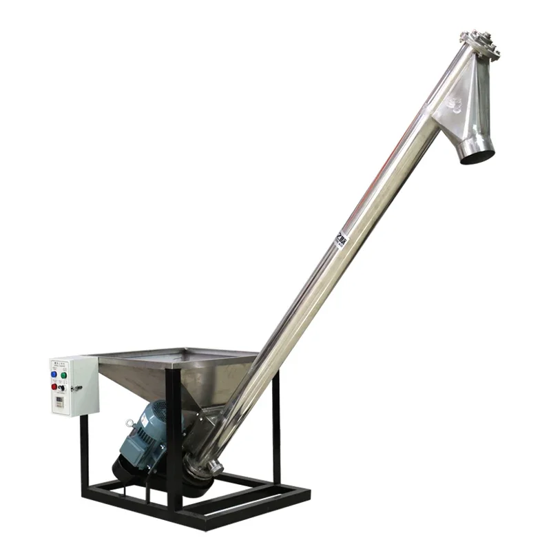 High-quality food-grade stainless steel spiral conveyor for the transportation of coffee beans