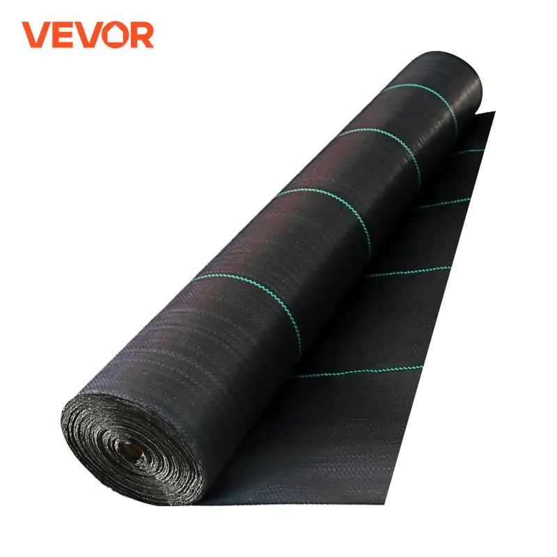 VEVOR Commercial Grade Ground Road Large Driveway Permeable  Fabric Stabilization Roll Mat Underlayment Black Outdoor Waterproof