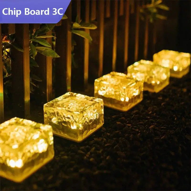 1/2/4pcs Solar LED Lights Outdoor Decor Lawn Lamp Solar Brick Light Sunlight Landscape Pathway Garden Decor Solar Garden Lights