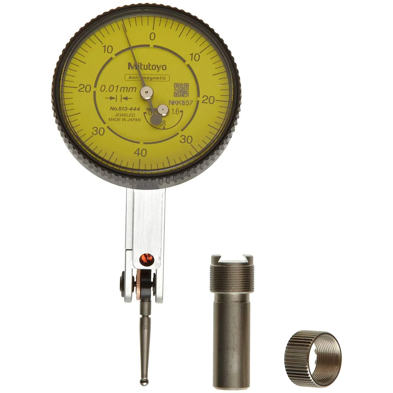 Mitutoyo Japan Original 513-444-10E TI-513EX Measuring Range 1.6mm/0.01 0-40-0 20° Tilted Face Lever Dial Indicators