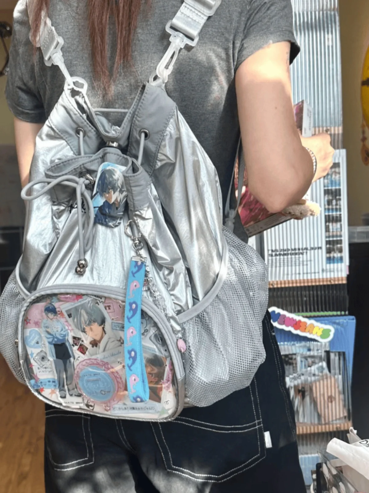 

Осенне-зимняя большая вместительная сумка через плечо, мягкая, милая, в корейском стиле, подростковая, б/у, модная, в форме мешка.