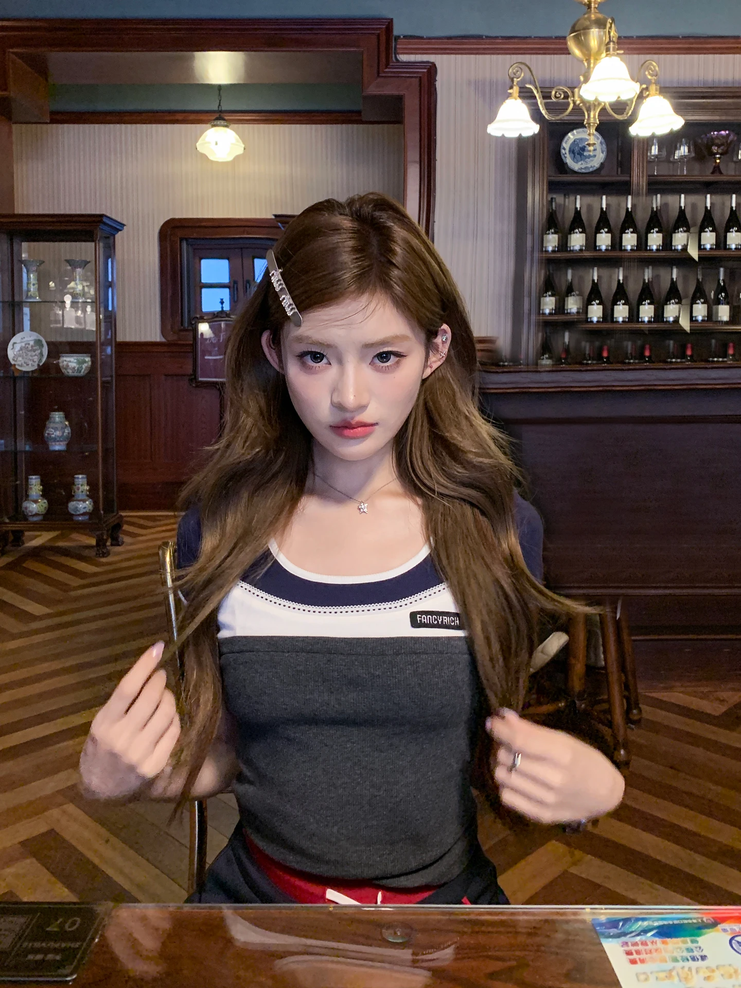 

Aviva on Earth ort Sve T-irt Women's Slim Fit Color Blo Design Summer Faion Top Cotton Polyester Knitted round Ne