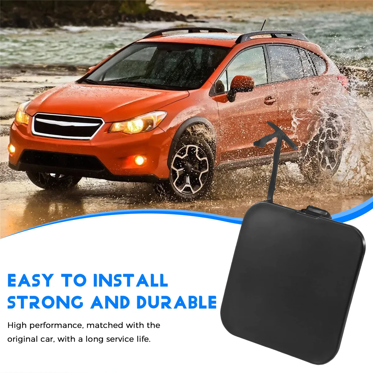 Subaru Crosstrek XV Impreza 2008-2015 57731-FG010—L49A 용 후면 범퍼 견인 후크 커버 견인 후크 캡