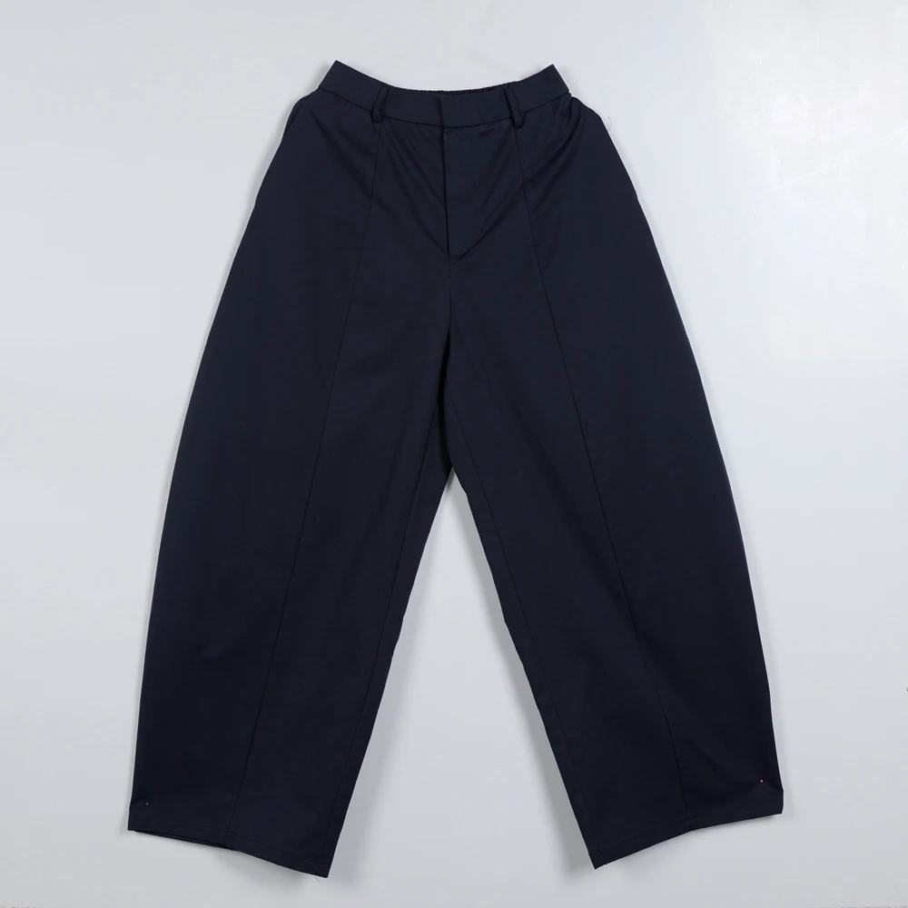 2026 Herbst Damen High-Waist Vertikale Naht Ballonhose Lose Weite Hose mit Knopf- und Reißverschluss Modische Streetwear Pendlerhose – Detail 10