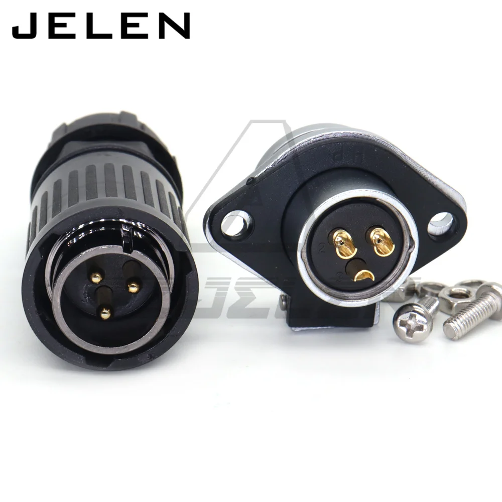 HE20, 3pin waterproof connector plug and socket, wire waterproof connector, 3 pin cable wire connector,30A power connector IP55