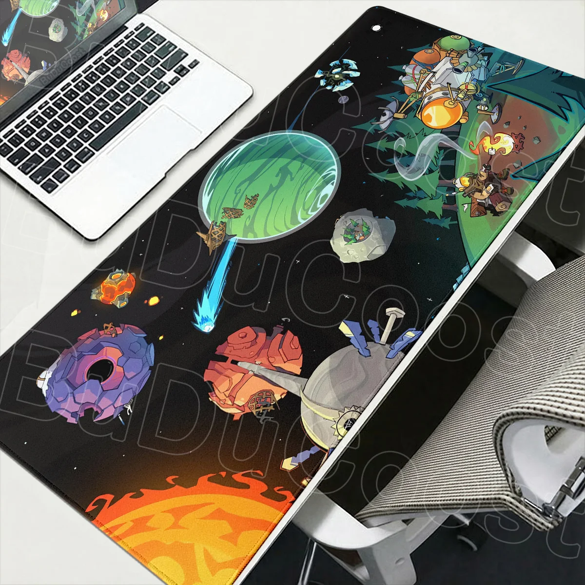 Outer Wilds Gamer Keyboard Mat Anime Rubber Non-slip Mousepad XXL Universe Space Solar System Table Pad Gaming Setup Accessories