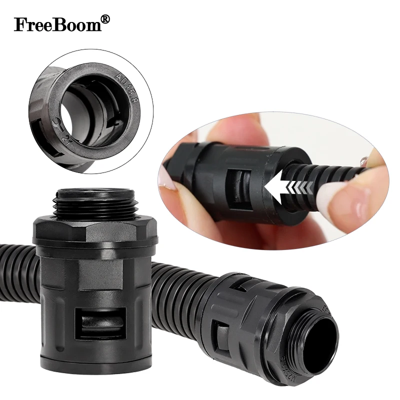 

2/5/10Pcs Bellows Joint AD13/15.8/18.5/21.2/25/28.5/34.5 Quick Connector Interface Sealing Corrugated Tube Plastic End Fittings