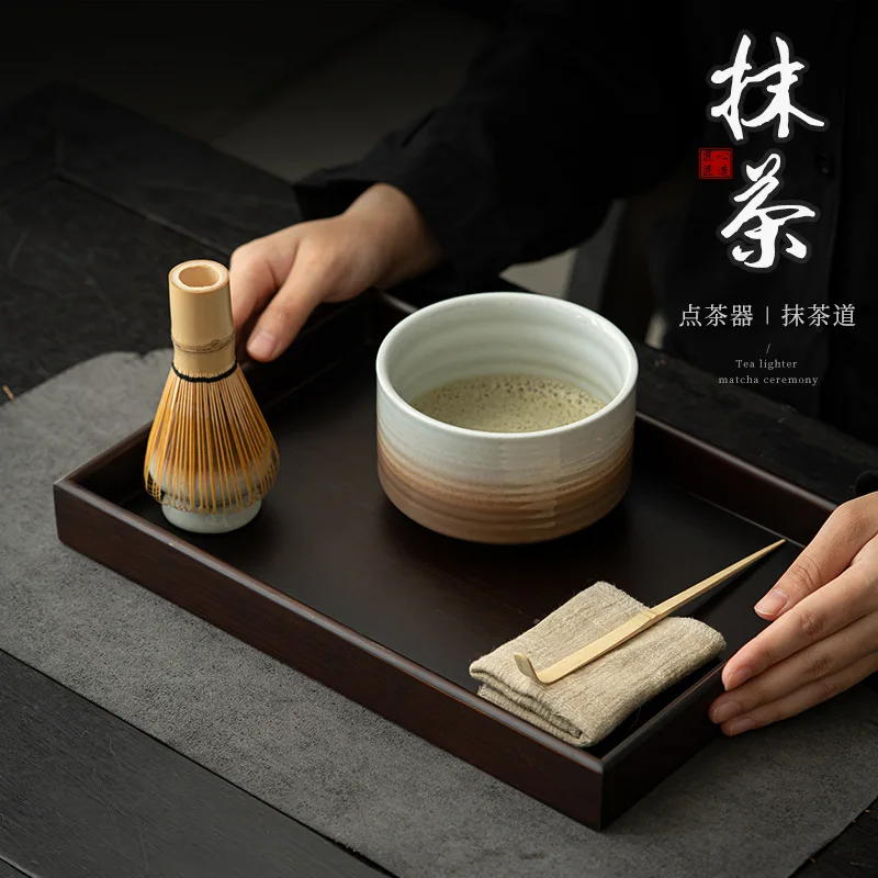 4pcs Matcha Tea Set Bamboo Tea Spoon Indoor Drink tea Brewing Utensils Gradual Matcha Bowl Kung Fu Teas Accessorie Birthday Gift