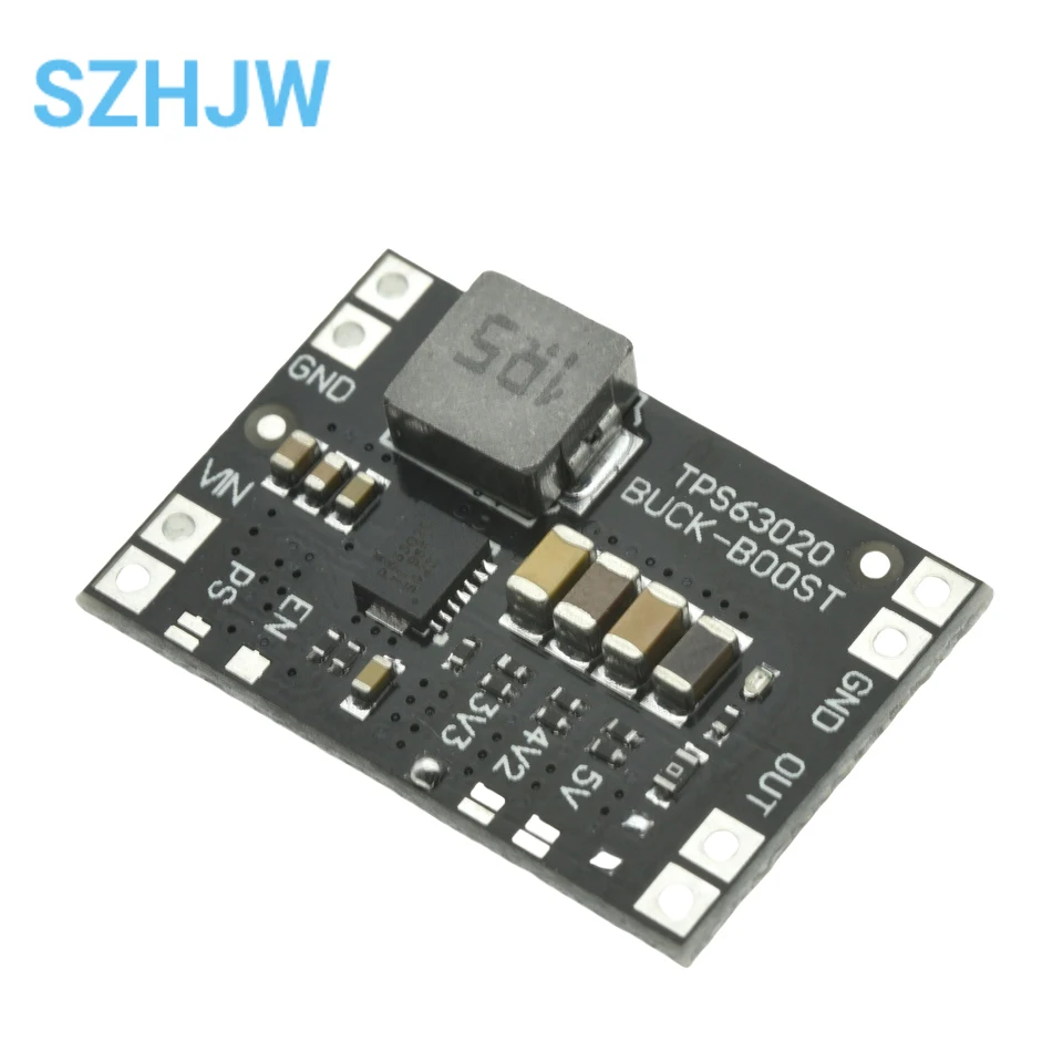 TPS63020 3.3V 4.2V 5V Lithium Battery Automatic Boost Buck Step Up Down Module XL63020 Microcontroller Power Low Ripple