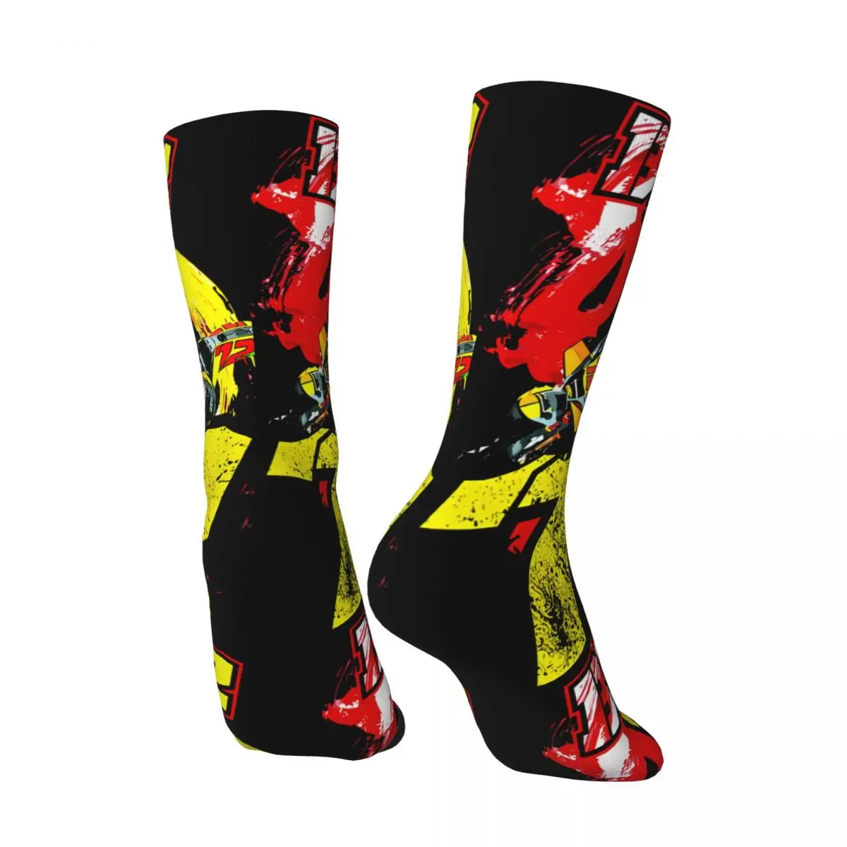 Hip Hop Retro Eccentric Crazy Men's compression Socks Unisex Marco Bezzecchi 72 Harajuku Pattern Printed Funny Novelty Happy