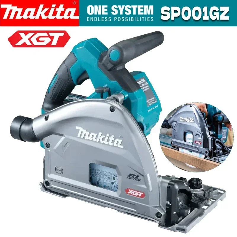 MAKITA SP001GZ 40V MAX Lithium Plunge Cut Circrul Saw XGT Brushless Cordless AWS 165MM 4900RPM WoodWorking Power Tools