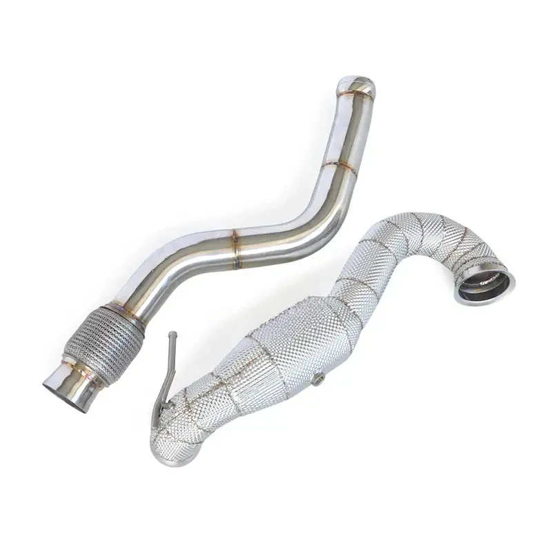 High Flow Exhaust Downpipe With Catalytic Converter CLA45 C117 2.0T 2014-2018 SS304