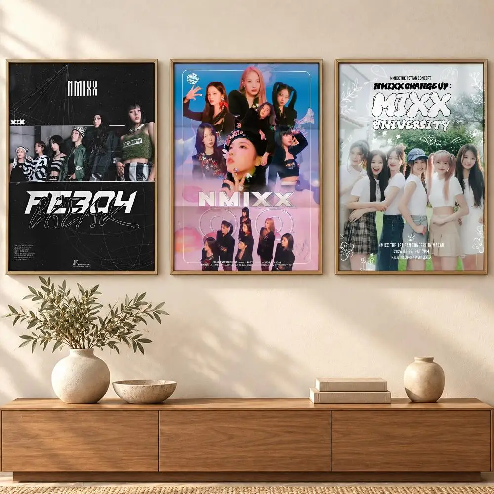 Band N-NMIXX Poster Self Adhesive Wall Art Decor for Bedroom Living Room Office Home Decor Gift