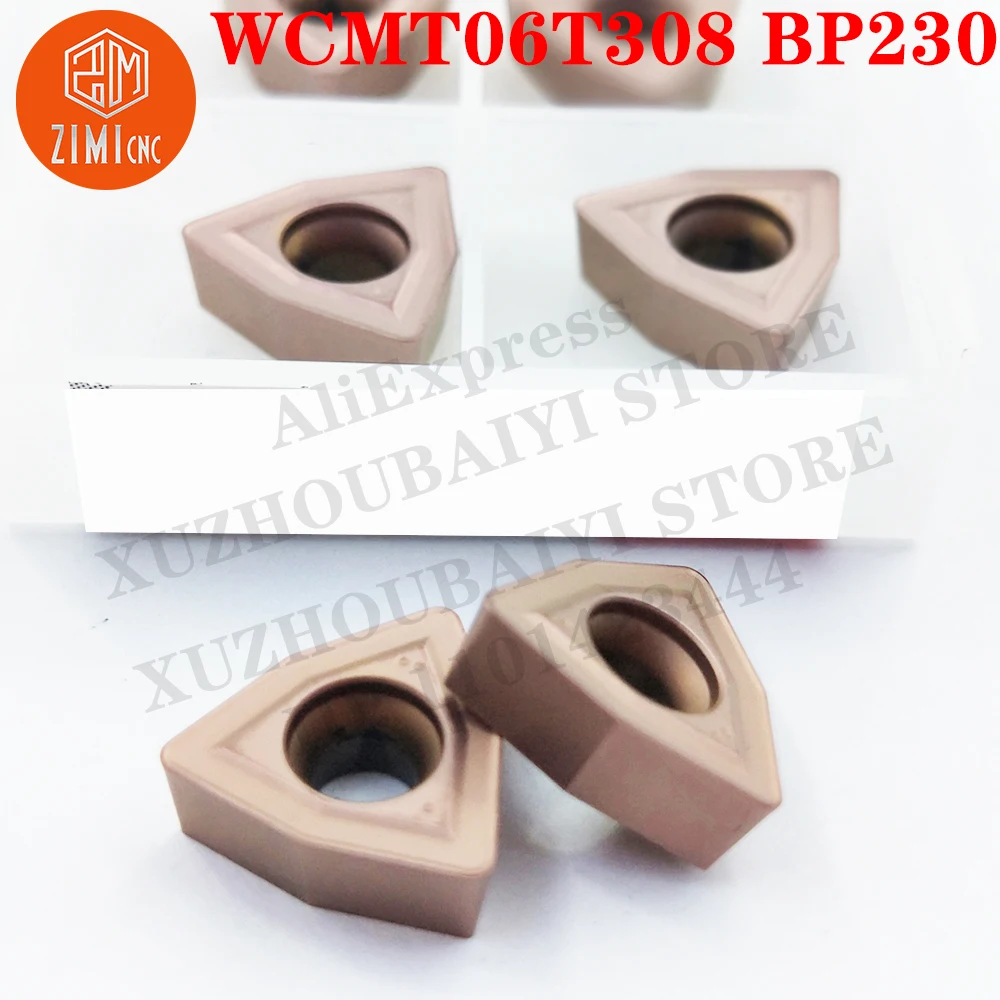 WCMT06T308BP230 WCMT06T308 Inserti per trapano a U in carburo Utensili di tornitura indicizzabili Lama per trapano a U per tornio da taglio Strumenti CNC utensili da taglio
