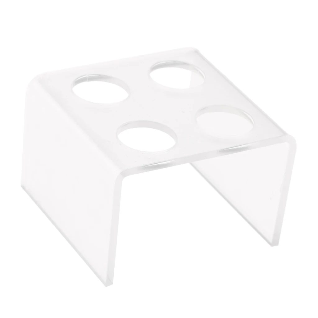 Acrílico 4 agujeros diseño Simple silicona lápiz labial molde titular bálsamo labial molde soporte DIY lápiz labial herramienta para tubo de 12,1mm