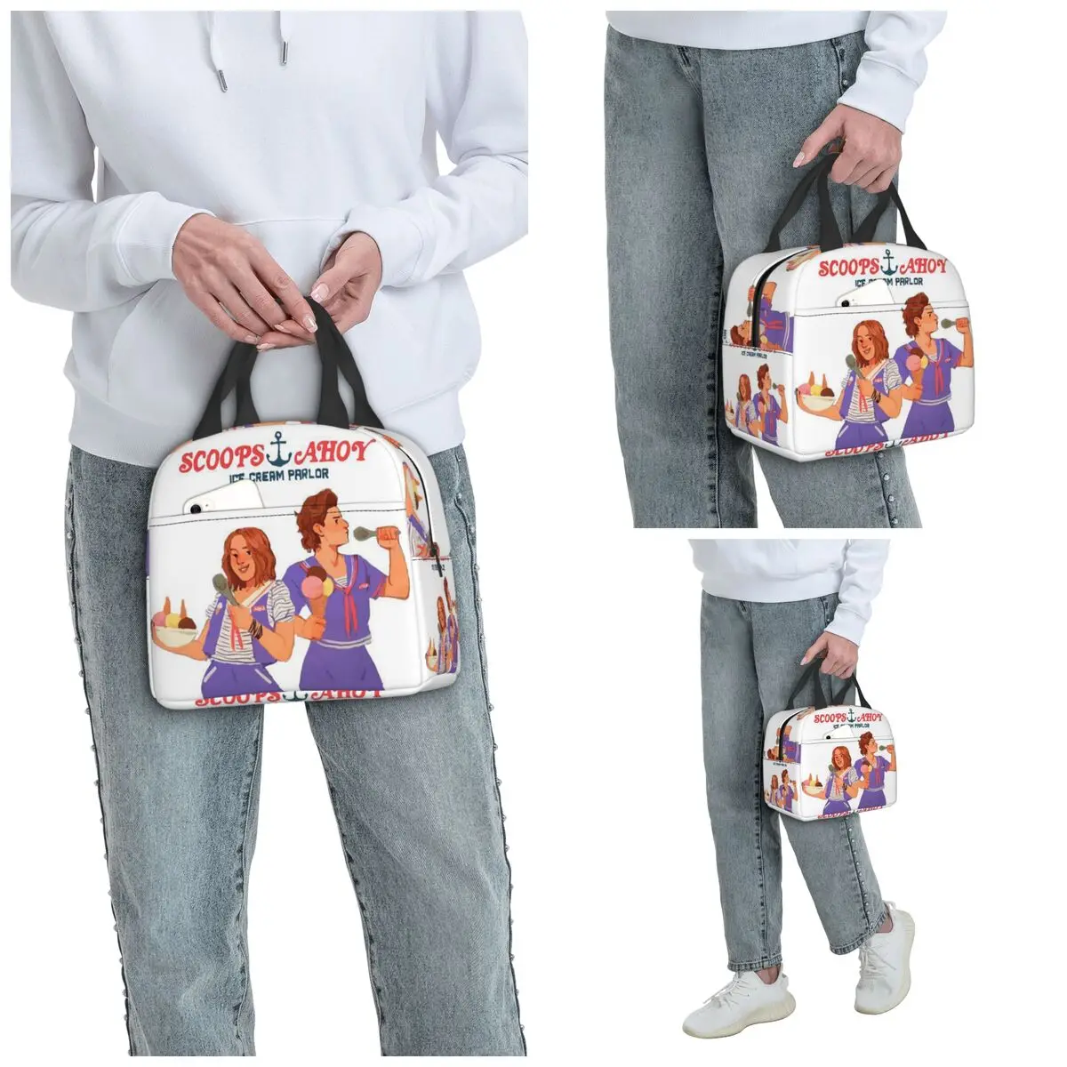 Dingus By Teeourguest Scoops Ahoy Insulated Lunch Bag for Kids School Cooler Thermal Food Box Tote Lunch Boxes Container