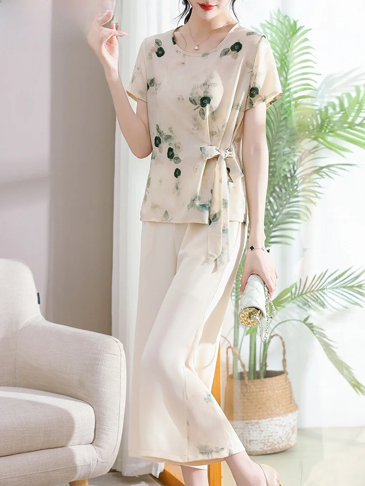 conjunto-de-dos-piezas-de-verano-para-mama-a-la-moda-blusa-fina-de-gasa-de-manga-corta-y-pantalon-holgado-de-poliester-con-cuello-redondo-para-mujer