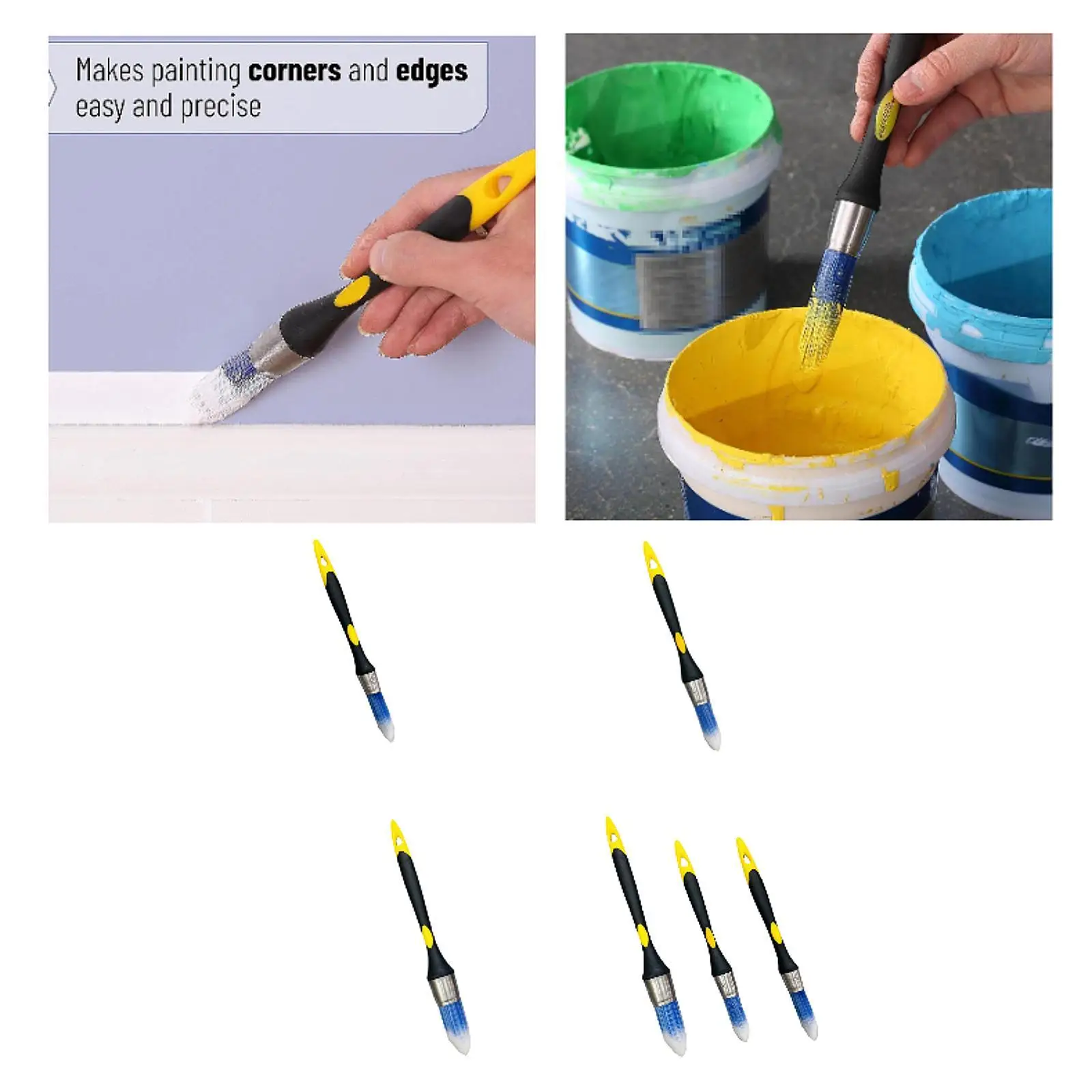 Paint Brush for Trim Utility Stain Applicator Manual Tool Edge Painting Tool for Walls Furniture Detailed Molding DIY Cabinets