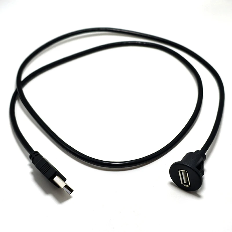 

1/5/10PCS Car Dashboard Flush Mount Line USB 2.0 Port Panel Extension Cable Male to Female Socket Excellent Plastic Adapter