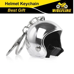Motorcycle Helmet Keychain Keyring Key Chain Ring Pendant Men Women Gift Universal For Kawasaki Yamaha BMW Honda Benelli Harley