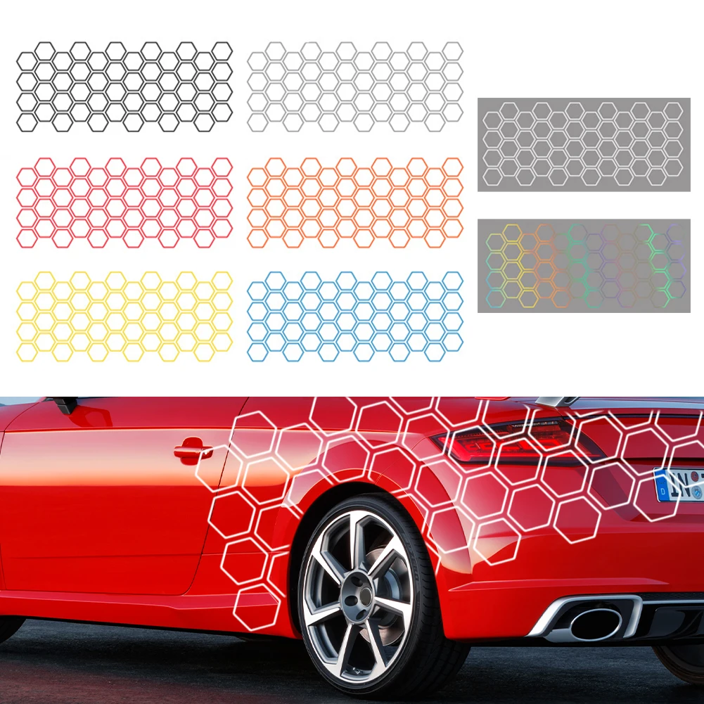 Samochodowe naklejki o strukturze plastra miodu z grafiką PVC Auto Decor Tuning Naklejki samochodowe Naklejki boczne do BMW Ford Kia Renualt Hyundai Fiat Subaru