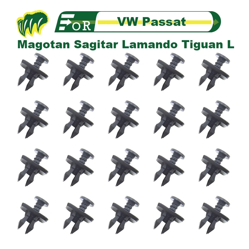 20 PCS For VW Passat Magotan Sagitar Lamando Tiguan L A Column Car Door Interior Trim Panel Retaining Clips Rivets Plastic Fixed