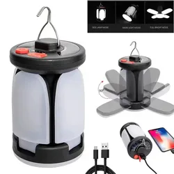 Tirvose Outdoor Led Solar Camping Light Portable Lantern USB Rechargeable Tent Lamp for BBQ Fishing Hiking Emergency Night Light