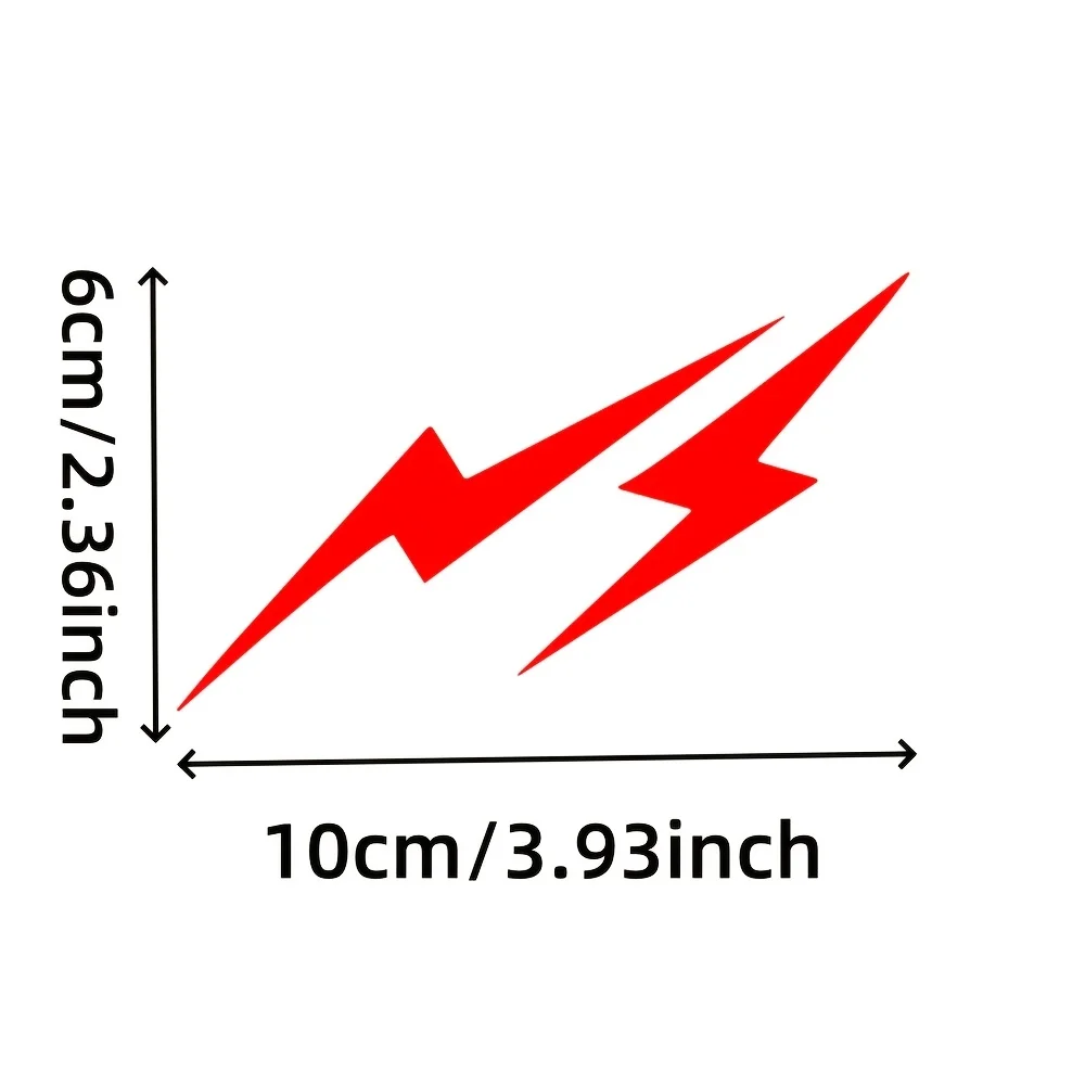 Matte Red Lightning Sticker Motorcycle Helmet Decal High Visibility Vinyl Weatherproof Bike Racing Accessory Decor