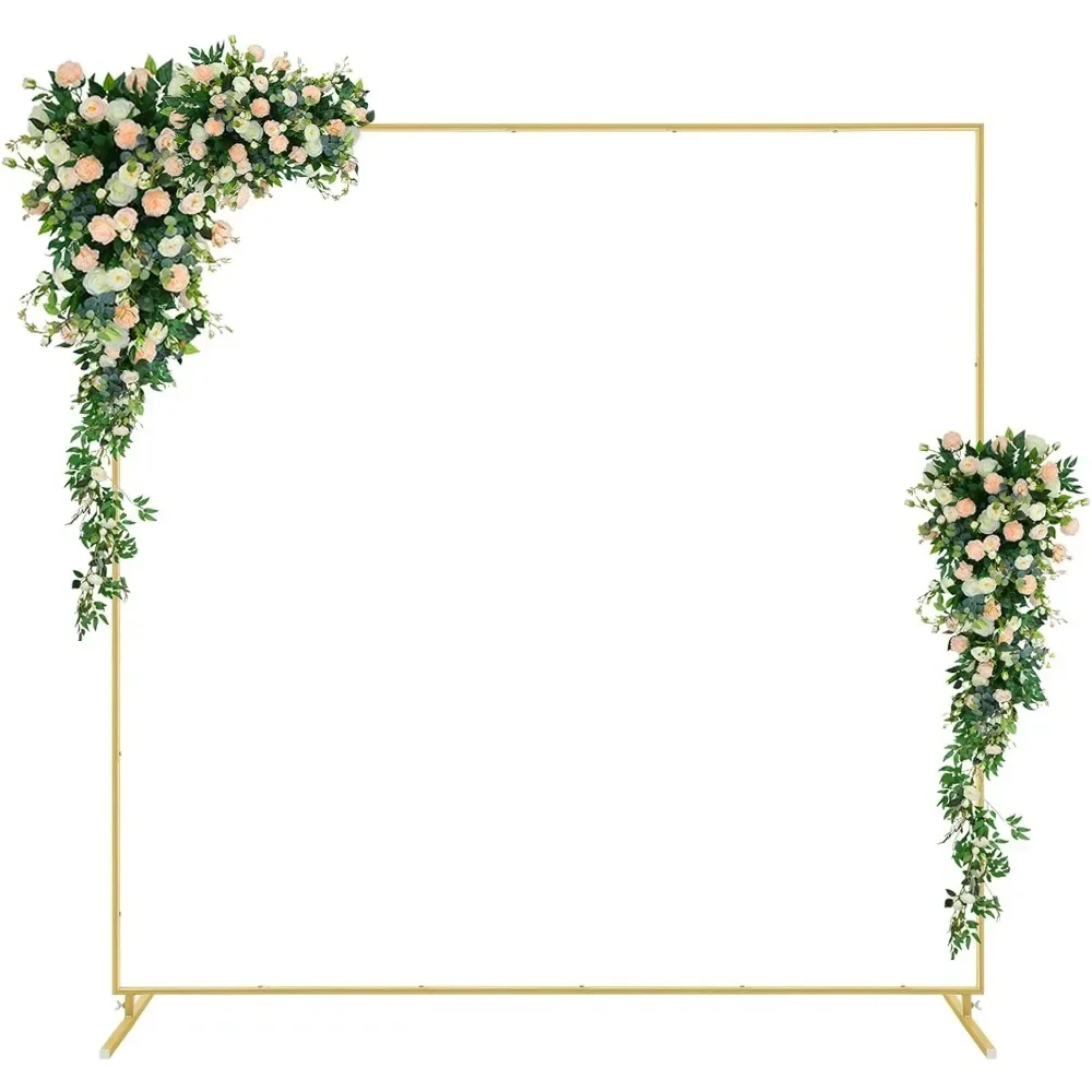 6.6FT Wedding Arche, Metal Archs Stand, Arched for Birthday Party Baby Garden Background Decoration, Square Wedding Arche