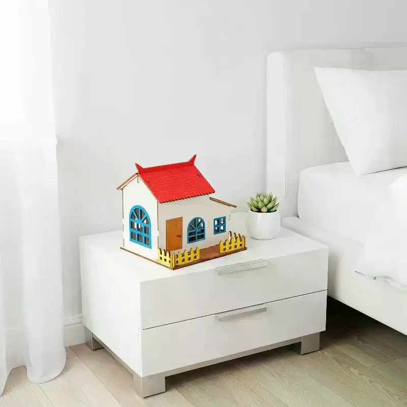 Wooden House Piggy Bank DIY Assembly Model Kit Handmade House Coloring Piggy Bank Educational Science DIY Craft Toys Kid Gift
