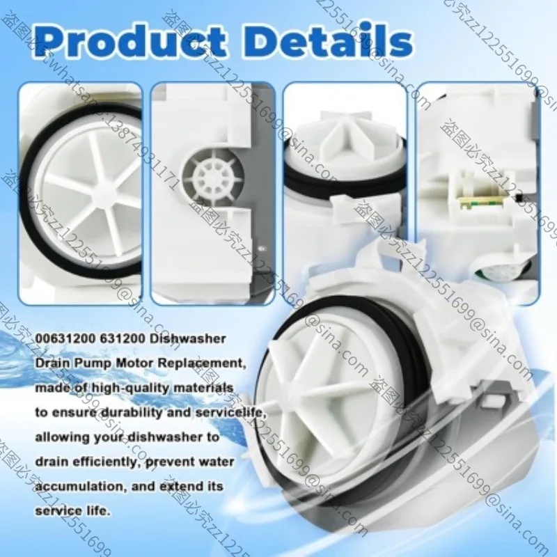 Suitable for 00631200 Suitable for Dishwasher Drain Pump Accessories Replacement