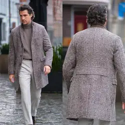 British Style Vintage Men Tuxedos Custom Made Notched Lapel Suit Party Coat One Piece Customized