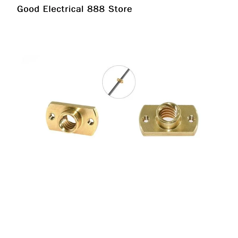 【G】T8 Lead Screw Nut Pitch 2mm Lead 8mm Brass POM T8x8mm Flange Lead Screw Nut For CNC Parts Ender 3 CR10 3D Printer Accessories