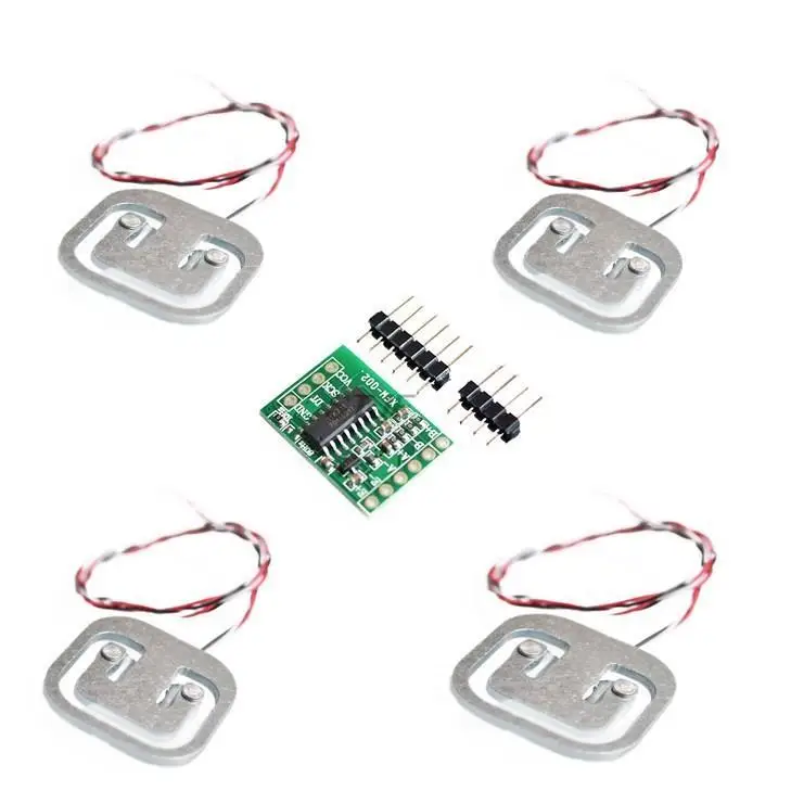 4pcs Human Scale Load Cell Weight Weighting Sensor 50KG Half-bridge with Amplifier HX711 AD Module Strain Gauge Bathroom Scale