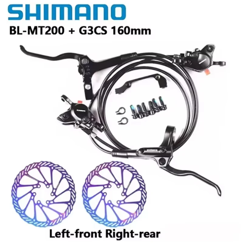Shimano MT200 Brake BL BR MTB E-bike Hydraulic Disc Brake Bicycle Electric Bike Brake Left Front Right Rear Brake image 2