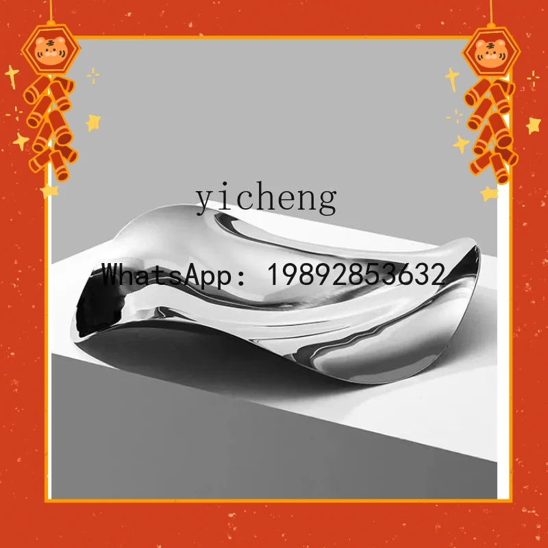 

BB Light Luxury High-End Decorative Items Home Living Room Ornaments Tray Fruit Plate Dish