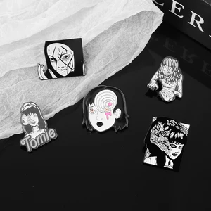 Papel de filme Esmalte Pin, Papel de filme, Horror Terror Broches, Joia de filme criativo Presente para amigos, Chapéu, Bolsa, Roupas, Emblemas de lapela 8 principais vendas pins filme - №4