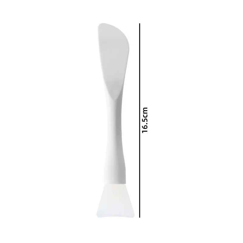 1 Uds. Cepillo de silicona para mascarilla Facial, cabezal suave con raspador, cepillo de película de barro integrado de doble uso, herramienta de belleza de ajuste de película DIY
