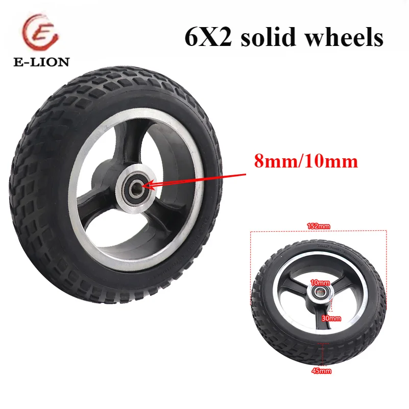 

8/10MM High Quality 6x2 Wheel Tire for Mini Electric Scooter Trolley Thickened Wear Resistant Off-road tyre wheel